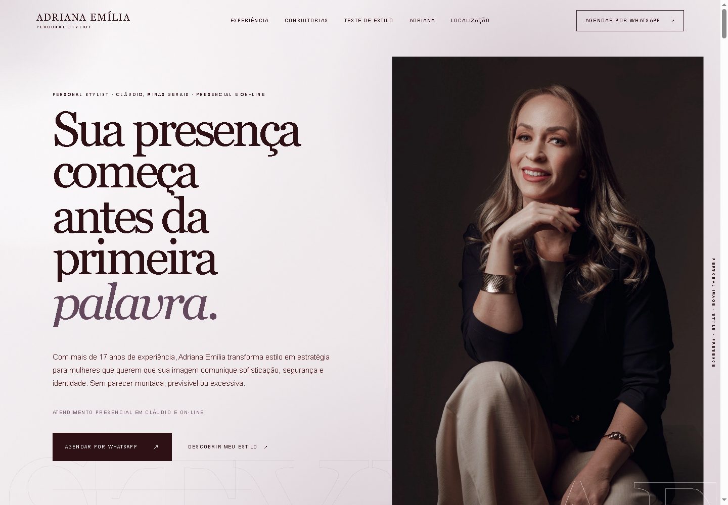 Página inicial de Adriana Emilia