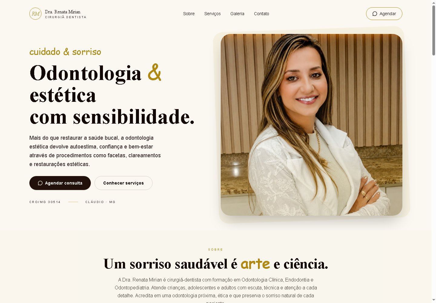 Página inicial de Dra. Renata Mirian